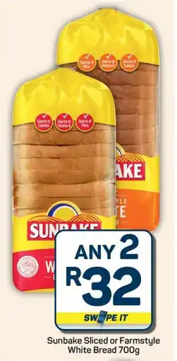 Pick n Pay Hypermarket Sunbake Sliced or Farmstyle White Bread 700g offer
