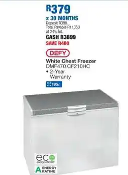 OK Furniture Defy White Chest Freezer offer