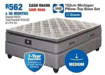 OK Furniture 152cm Michigan Pillow-Top Base Set offer