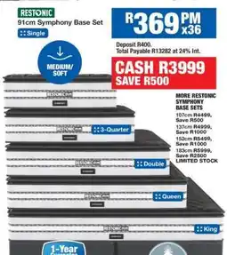 OK Furniture Restonic Symphony Base Set offer