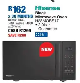 OK Furniture Hisense Black Microwave Oven H28MOBS17 offer