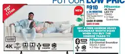 OK Furniture Hisense 4K Smart LED TV 70A6G offer