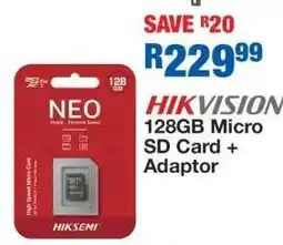 OK Furniture HIKVISION 128GB Micro SD Card + Adaptor offer