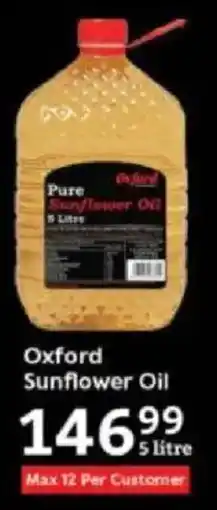 Oxford Freshmarket Oxford Sunflower Oil offer