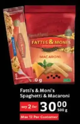 Oxford Freshmarket Fatti's & Moni's Spaghetti & Macaroni offer
