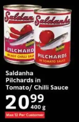 Oxford Freshmarket Saldanha Pilchards in Tomato/ Chilli Sauce offer