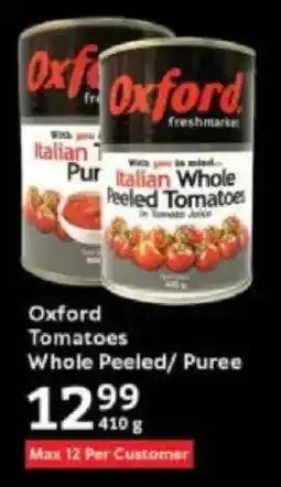 Oxford Freshmarket Oxford Tomatoes Whole Peeled/ Puree offer