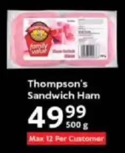 Oxford Freshmarket Thompson's Sandwich Ham offer