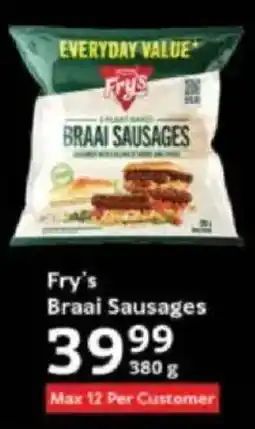 Oxford Freshmarket Fry's Braai Sausages offer