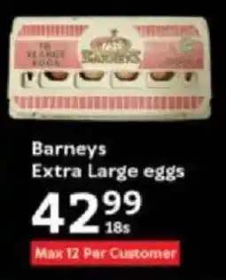 Oxford Freshmarket Barneys Extra Large eggs offer