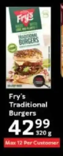 Oxford Freshmarket Fry's Traditional Burgers offer