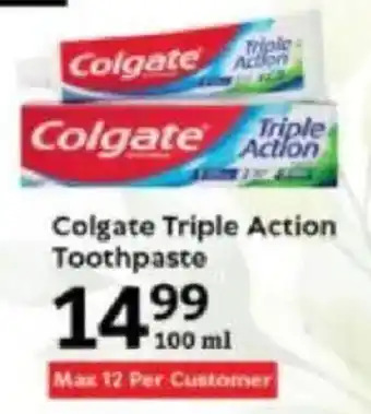 Oxford Freshmarket Colgate Triple Action Toothpaste offer