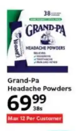 Oxford Freshmarket Grand-Pa Headache Powders offer