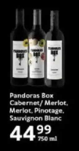Oxford Freshmarket Pandoras Box Cabernet/ Merlot, Merlot, Pinotage, Sauvignon Blanc offer
