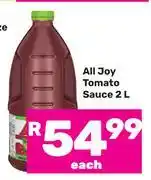 Game All Joy Tomato Sauce-2Ltr offer