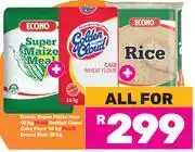 Game Econo Super Maize Meal 10Kg + Golden Cloud Cake Flour 10Kg & Econo Rice 10Kg-For All offer