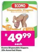Game Econo Disposable Diapers (Assorted Sizes)-20's Pack Each offer