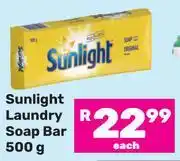 Game Sunlight Laundry Soap Bar-500g offer