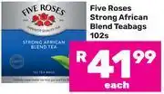Game Five Roses Strong African Blend Teabags-102's Pack offer