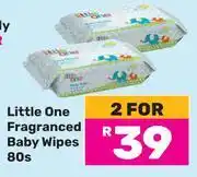 Game Little One Fragranced Baby Wipes-For 2 x 80's Packs offer