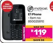 Game Mobicel E1 Phone 850025810 offer