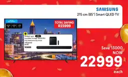 Makro SAMSUNG 215cm 85" Smart QLED TV offer