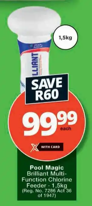 Checkers Hyper Pool Magic Brilliant Multi-Function Chlorine Feeder offer