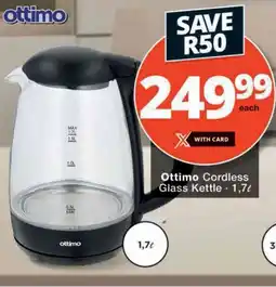 Checkers Hyper Ottimo Cordless Glass Kettle offer