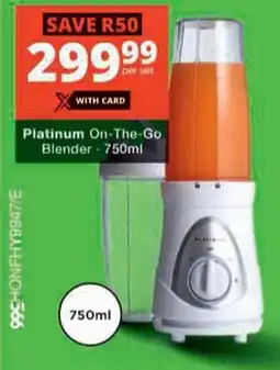 Checkers Hyper Platinum On-The-Go Blender offer