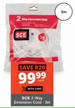 Checkers Hyper SCE 2-Way Extension Cord offer