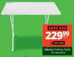 Checkers Hyper Tavola Folding Table All Variants offer