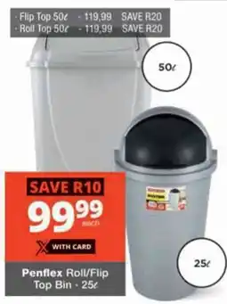 Checkers Hyper Penflex Roll/ Flip Top Bin offer