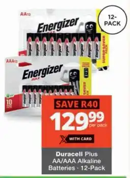 Checkers Hyper Duracell Plus AA/AAA Alkaline Batteries offer