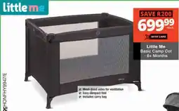 Checkers Hyper Little Me Basic Camp Cot offer