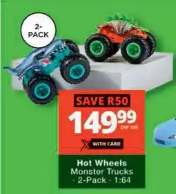 Checkers Hyper Hot Wheels Monster Trucks offer