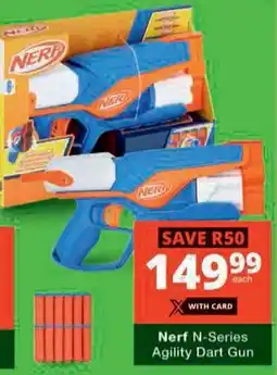 Checkers Hyper Nerf N-Series Agility Dart Gun offer