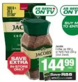 Spar Jacobs Coffee Jar or Refill Pack offer