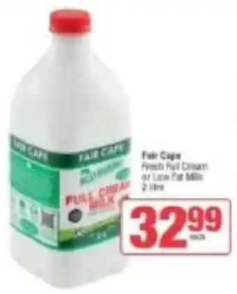 Spar Fair Cape Fresh Full Cream or Low Fat Milk offer