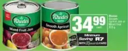 Spar Rhodes Smooth Apricot Jam or Mixed Fruit Jam offer
