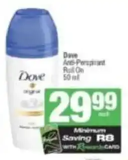 Spar Dove Anti-Perspirant Roll On offer
