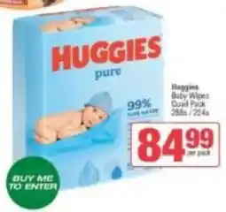 Spar Huggies Baby Wipes Quad Pack offer