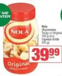 Spar Nola Mayonnaise Tangy or Original offer