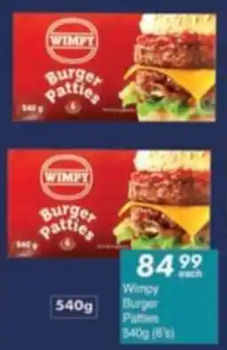 President Hyper Wimpy Burger Patties offer