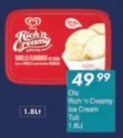 President Hyper Ola Rich'n Creamy Ice Cream Tub offer