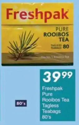 President Hyper Freshpak Pure Rooibos Tea Tagless Teabags offer