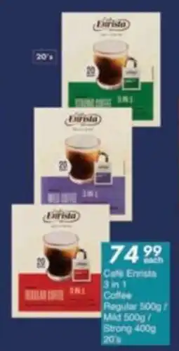 President Hyper Café Enrista 3 in 1 Coffee Regular/ Mild/ Strong offer