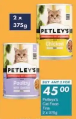 President Hyper Petley's Cat Food Tins offer