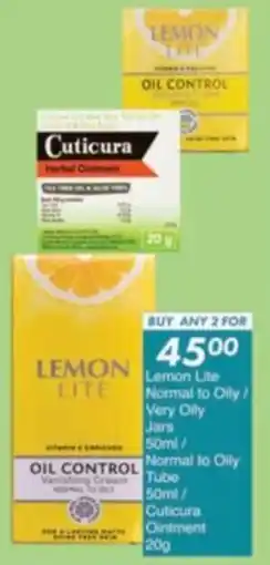 President Hyper Lemon Lite Normal to Oily/ Very Oily Jars/ Normal to Oily Tube/ Cuticura Ointment offer