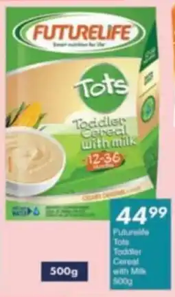President Hyper Futurelife Tots Toddler Cereal with milk offer