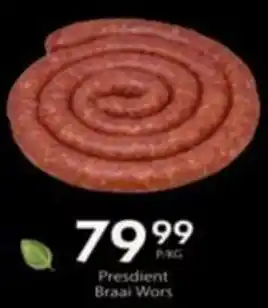 President Hyper Presdient Braai Wors offer